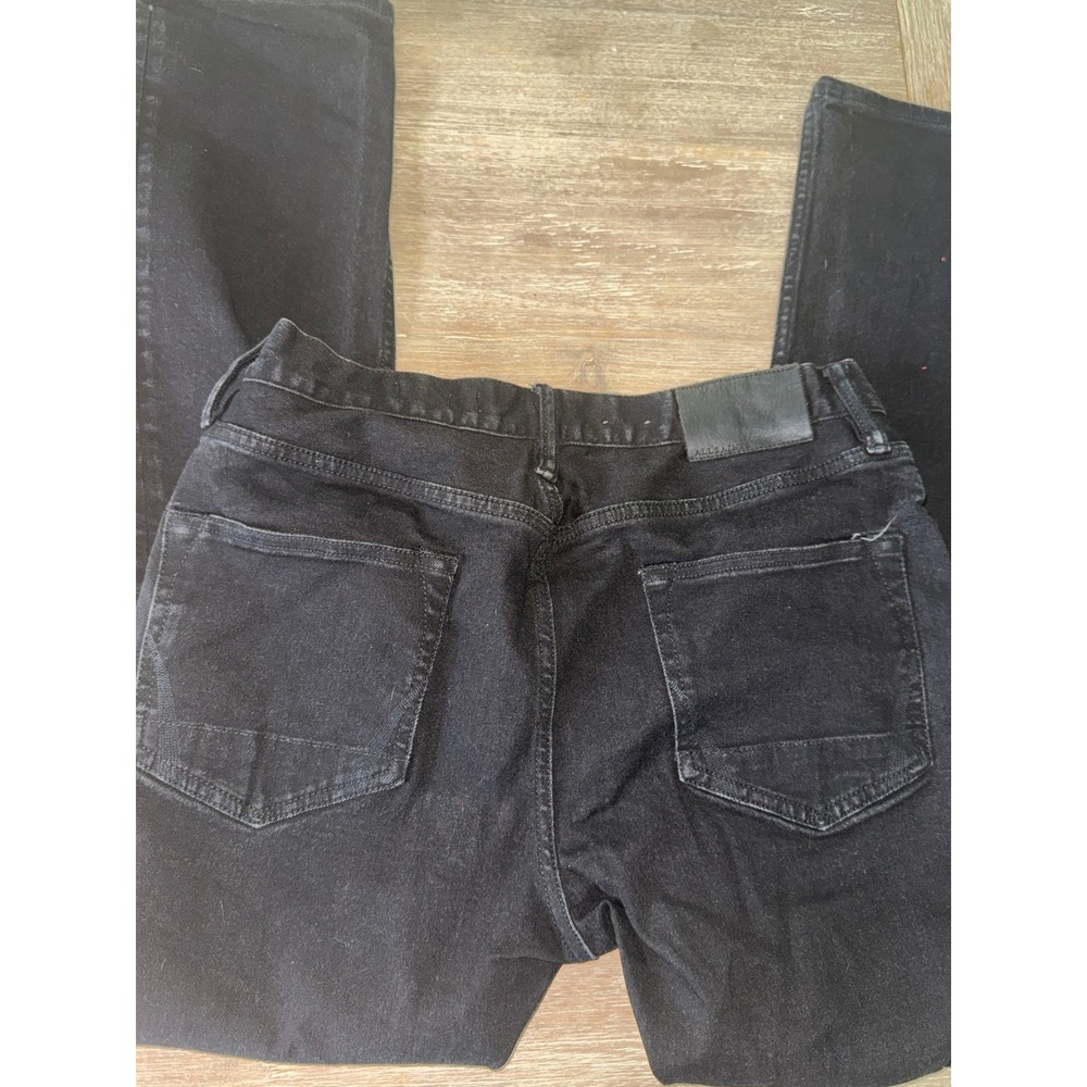 AllSaints Carter Slim Fit Jeans Mens W30 Washed Black Button Fly‎ Denim - Picture 4 of 6